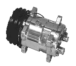 Click Here For Larger View and Line Drawing of the Sanden 508 R12 Refrigerant Compressor.