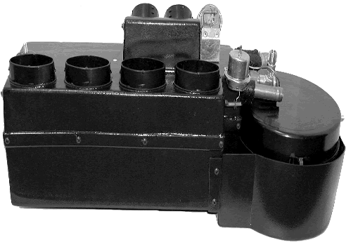 Elite Deluxe Evaporator is designed for full size sedans. The unit fits behind the dash area with 4 a/c vents, either in dash or on the kick panels, floor heat and optional dehumidified defrost.